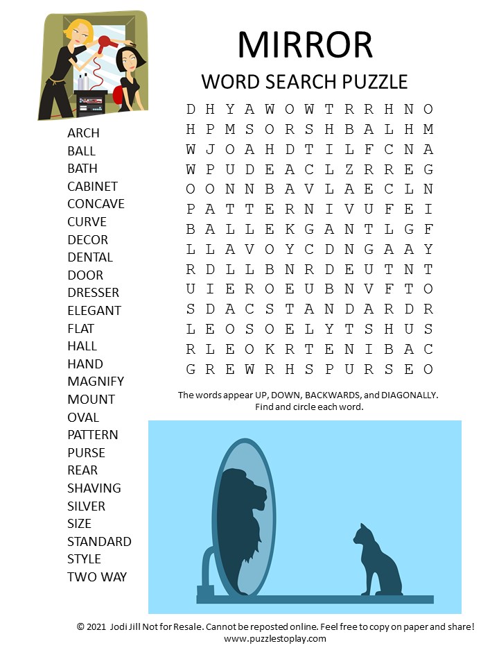 mirror word search puzzle