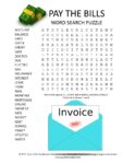 pay bills word search puzzle