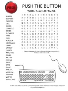 push the button word search puzzle
