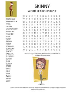 skinny word search puzzle