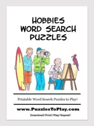 Hobbies word search free download puzzle book