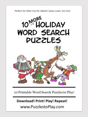 Holiday, Christmas Word Search Puzzle Book