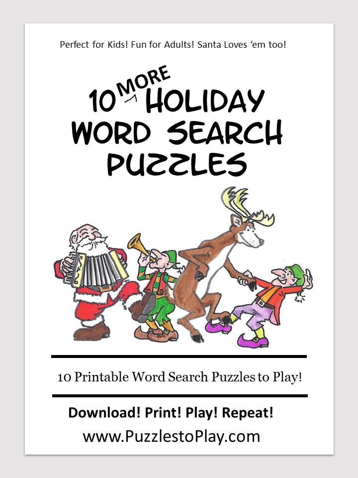 Holiday & Christmas word search puzzle book for kids Volume 2