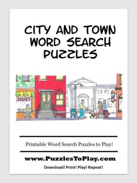 City Town word search free download puzzle book