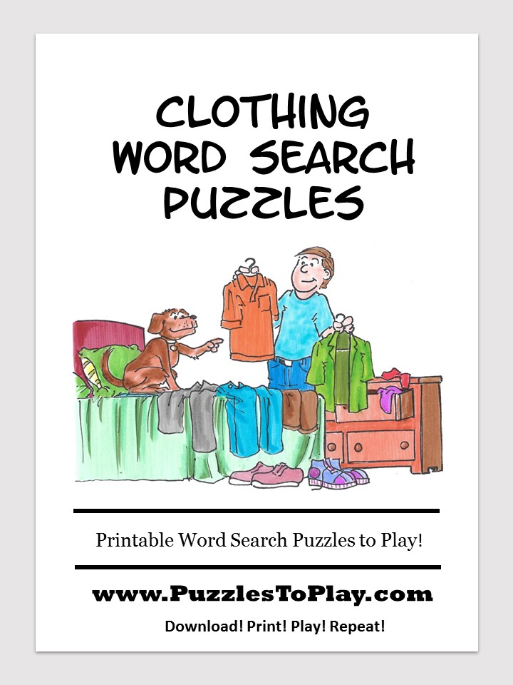 clothing word search puzzle book