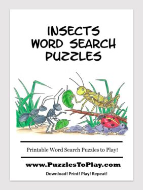 Insects word search free download puzzle book