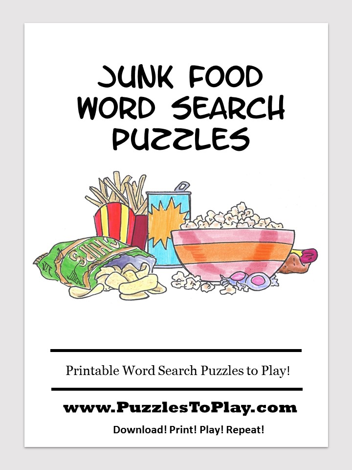 Junk Food word search free download puzzle book