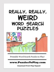 Really Weird Word Search Printable Puzzle Book