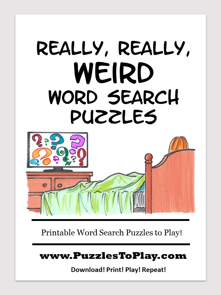 really weird word search puzzle book