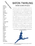 Baton Twirling Word Search Puzzle