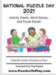 Free National puzzle day activity book