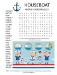 Houseboat Word Search Puzzle