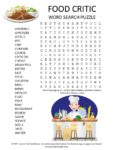 food critic word search puzzle