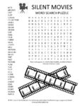silent movies word search puzzle