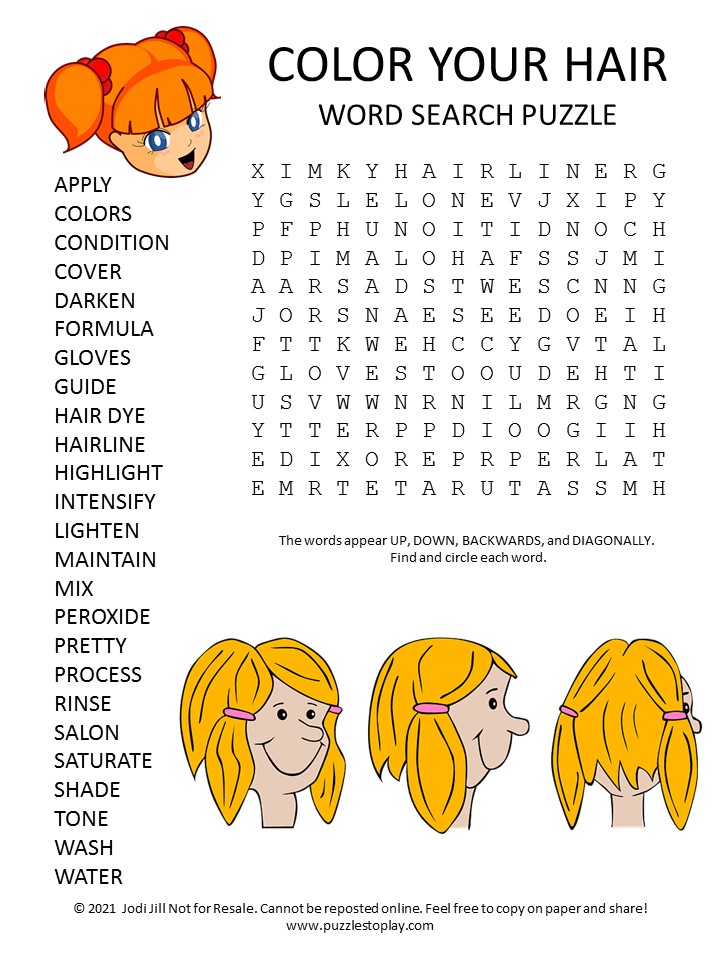 Hairstyles Word Search Pro