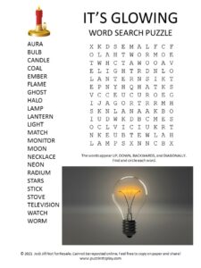 Glowing Word Search Puzzle