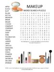Makeup Word Search Puzzle