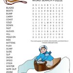 sledding word search puzzle