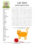 Cat Toys Word Search Puzzle