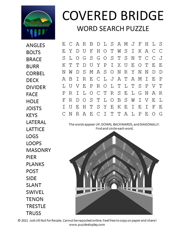 covered-bridges-word-search-puzzle-puzzles-to-play