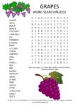 Grapes Word Search Puzzle