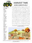 Harvest Time Word Search Puzzle