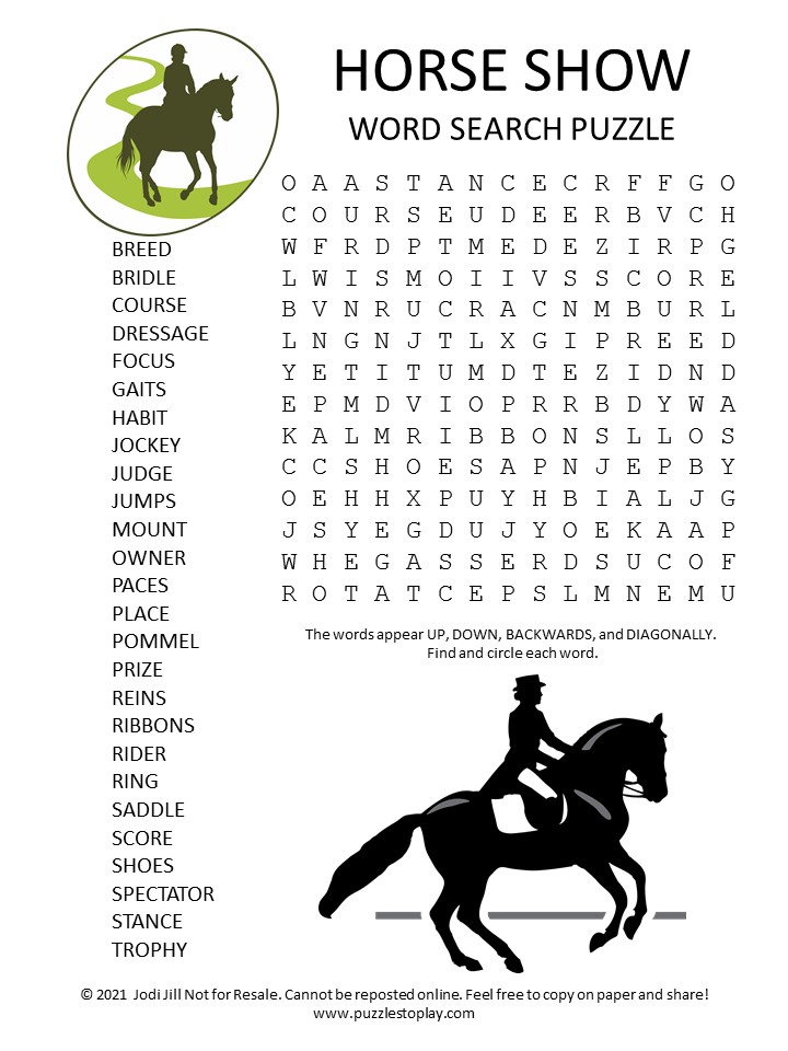 horse-show-word-search-puzzle-puzzles-to-play