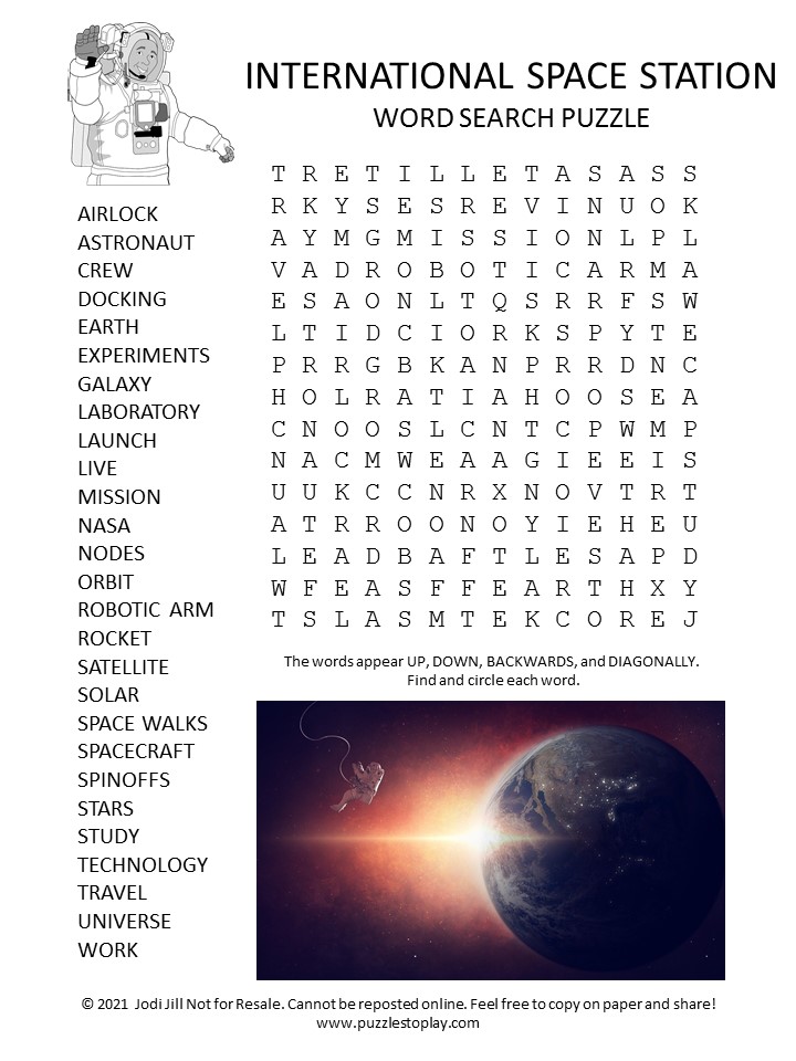 planet earth word search