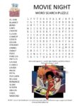 Movie Night Word Search Puzzle