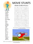 Movie Stunts Word Search Puzzle