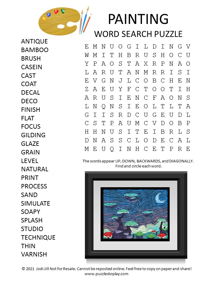 Download Word Search on Pour Painting Supplies