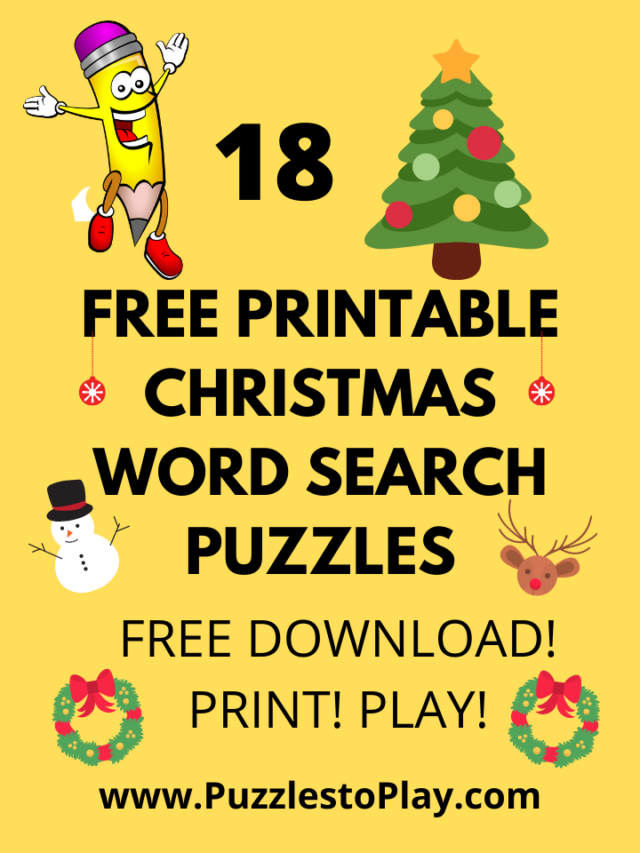 18 Free Printable Christmas Word Search Puzzles Puzzles To Play