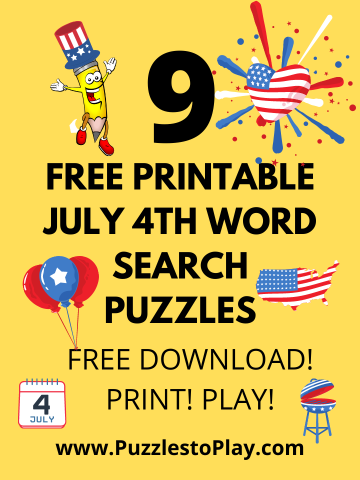 9 Free Printable July 4th Puzzles