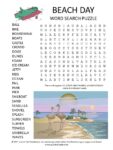 Beach Day Word Search Puzzle