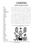 Canning Word Search Puzzle