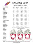 Caramel Corn Word Search Puzzle