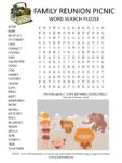 Family Reunion Picnic Word Search Puzzle