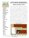 Kitchen Remodel Word Search Puzzle