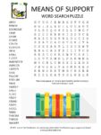 Means of Support Word Search Puzzle