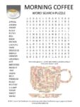 Morning Coffee Word Search Puzzle