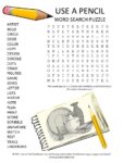 Use a Pencil Word Search Puzzle