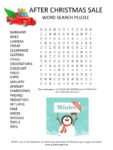 After Christmas Sale Word Search Puzzle