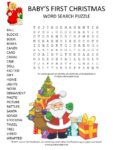 Babys First Christmas Word Search Puzzle