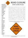 Road Closure Word Search Puzzle