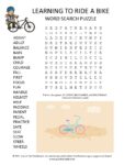 Learning to Ride a Bike Word Search Puzzle