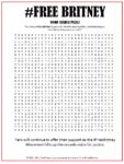 Free Britney Word Search Puzzle