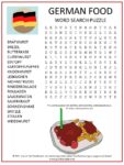 German Food Word Search Puzzle