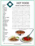 Hot Food Word Search Puzzle
