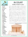 In Court Word Search Puzzle Puzzles to Play