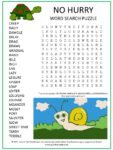 No Hurry Word Search Puzzle